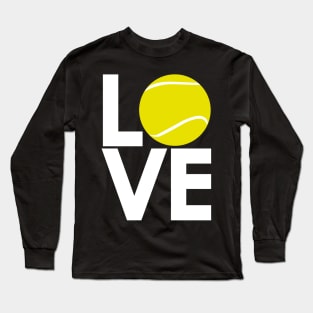 Love Tennis Ball Logo Design Long Sleeve T-Shirt